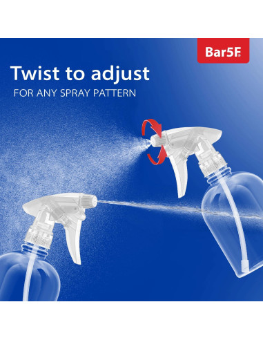 Botella de Spray Bar5F 473 ml, Ajustable, Clara, Rellenable
