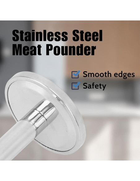 Aplanador de Carne Kelepu Acero Inoxidable 304 Ergonómico Aplanador de Carne Kelepu Acero Inoxidable 304 Ergonómico