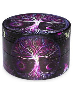 Grinder 4 capas Boho Árbol de la Vida 6.35 cm Zinc