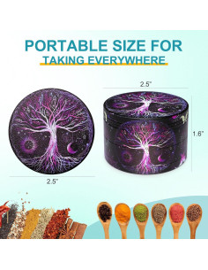 Grinder 4 capas Boho Árbol de la Vida 6.35 cm Zinc 2