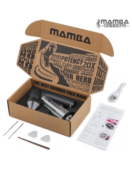 Molinillo Eléctrico de Hierbas Mamba V2-55 Negro 2g USB Molinillo Eléctrico de Hierbas Mamba V2-55 Negro 2g USB