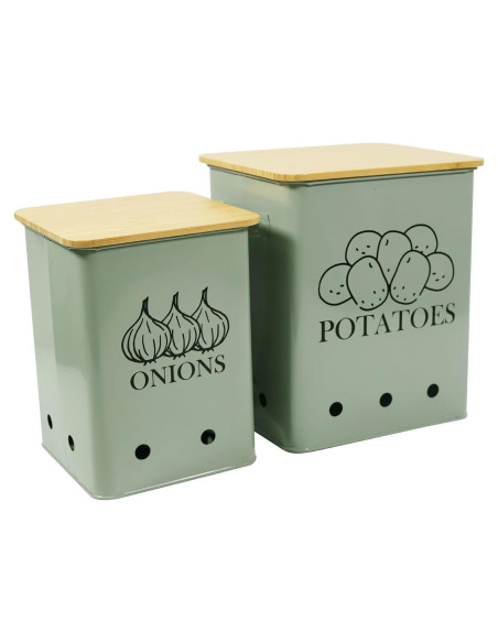 Juego de Latas de Almacenamiento de Verduras Gdfjiy Set de 2 Juego de Latas de Almacenamiento de Verduras Gdfjiy Set de 2