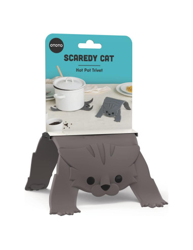 Soporte para Olla Caliente OTOTO Scaredy Cat - Silicona Gris