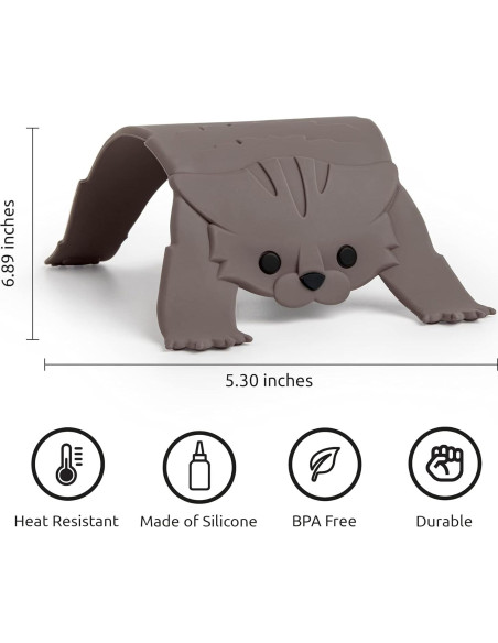 Soporte para Olla Caliente OTOTO Scaredy Cat - Silicona Gris Soporte para Olla Caliente OTOTO Scaredy Cat - Silicona Gris