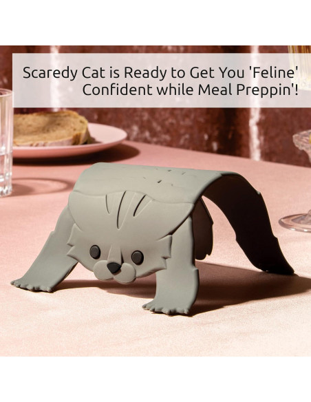Soporte para Olla Caliente OTOTO Scaredy Cat - Silicona Gris Soporte para Olla Caliente OTOTO Scaredy Cat - Silicona Gris