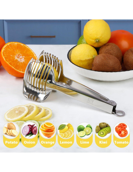 KAYCROWN Soporte para Cortar Tomates y Limones - Acero Inoxidable KAYCROWN Soporte para Cortar Tomates y Limones - Acero Inoxidable