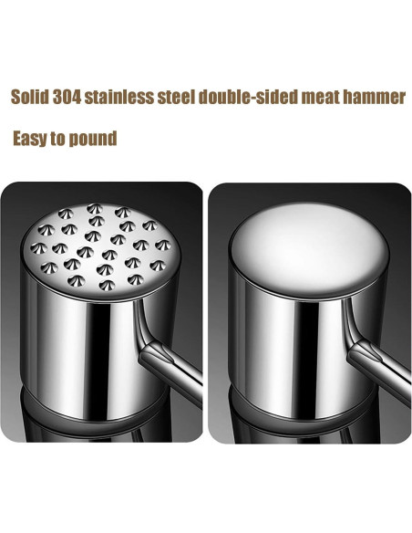 Ablandador de Carne Acero Inoxidable 304 FYUEROPA 26.67 cm Ablandador de Carne Acero Inoxidable 304 FYUEROPA 26.67 cm