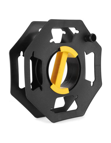Carrete Organizador de Cables Manual HolaKit 25m Negro/Amarillo