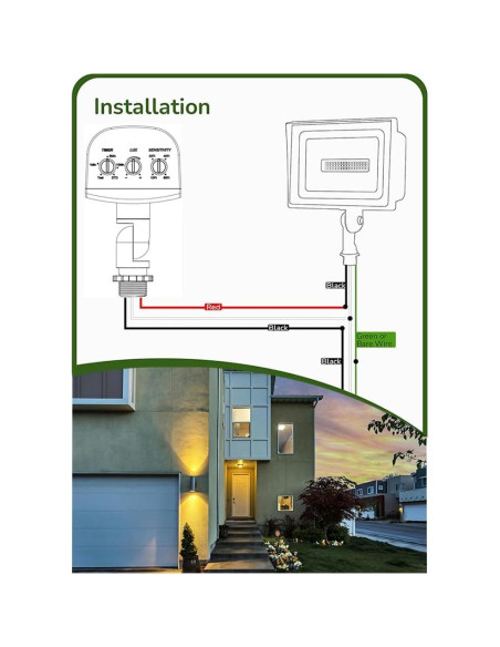 Sensor de Movimiento PIR AizzKry 240 18m Luz Ajustable Sensor de Movimiento PIR AizzKry 240 18m Luz Ajustable