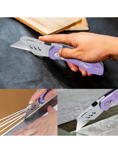 Cuchillo Utility Plegable Vickay SK5 con 5 Cuchillas Reemplazables Cuchillo Utility Plegable Vickay SK5 con 5 Cuchillas Reemplazables