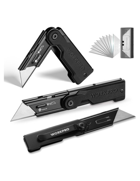 Cuchillos Utilitarios Plegables WORKPRO 3 Piezas Mango G10 Cuchillos Utilitarios Plegables WORKPRO 3 Piezas Mango G10