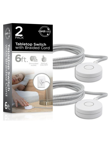 Cable de Extensión Cordinate con Interruptor 1.83m 2 Paquete