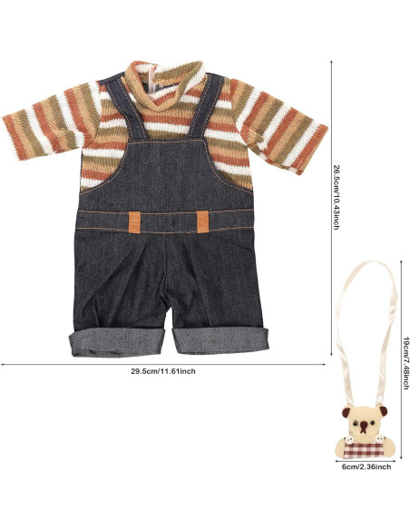Vestido de Muñeca Miunana con Mochila de Oso 35-45 cm Vestido de Muñeca Miunana con Mochila de Oso 35-45 cm
