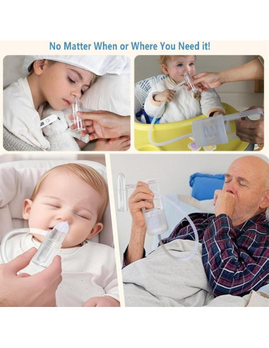 Aspirador Nasal Manual para Bebé IYYI - Succionador de Mocos Blanco