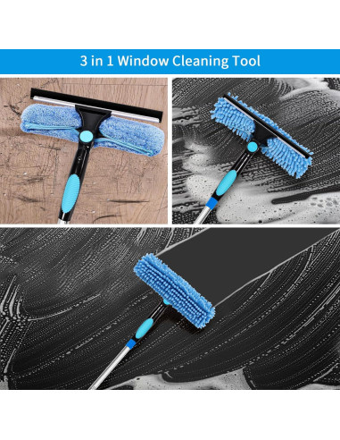 Kit de Limpieza de Ventanas PHABULS 3 en 1 Extensible 185 cm