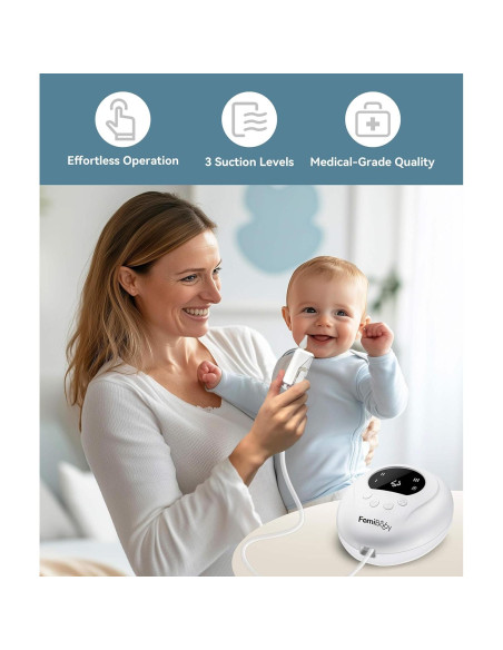 Aspirador Nasal Eléctrico FamiBaby para Bebés - 3 Niveles Aspirador Nasal Eléctrico FamiBaby para Bebés - 3 Niveles