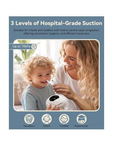 Aspirador Nasal Eléctrico FamiBaby para Bebés - 3 Niveles
