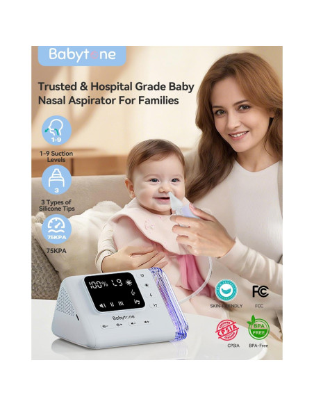 Aspirador Nasal Eléctrico Babytone BC-023 con 9 Niveles Aspirador Nasal Eléctrico Babytone BC-023 con 9 Niveles