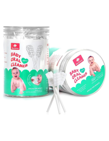 Limpiador Oral Desechable para Bebés Dearlomum - 48 Piezas