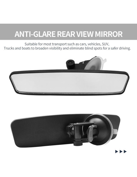 Espejo Retrovisor Interior Ajustable Vkinman Blanco 25x6.5 cm Espejo Retrovisor Interior Ajustable Vkinman Blanco 25x6.5 cm
