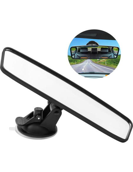 Espejo Retrovisor Interior Ajustable Vkinman Blanco 25x6.5 cm Espejo Retrovisor Interior Ajustable Vkinman Blanco 25x6.5 cm