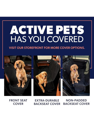 Funda de Asiento para Perros Active Pets Negra Impermeable