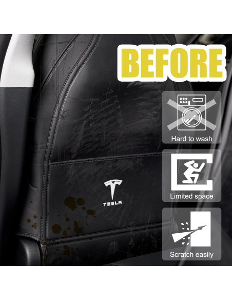 Protectores de Respaldo DEDC para Tesla Model 3/Y - 2 Pcs Protectores de Respaldo DEDC para Tesla Model 3/Y - 2 Pcs