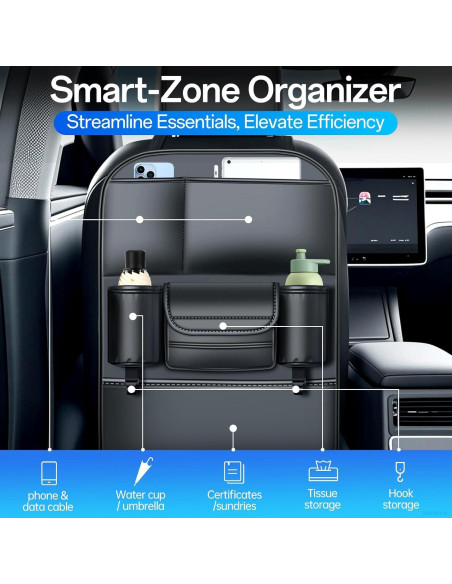 Organizador de Asiento Trasero para Tesla DGXWLLW 6 Bolsillos Organizador de Asiento Trasero para Tesla DGXWLLW 6 Bolsillos