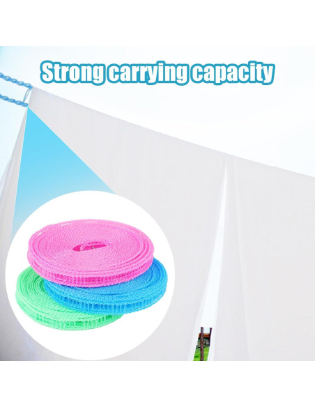 Cuerda de Nylon para Colgar Ropa Gosknor 5m Resistente al Viento Cuerda de Nylon para Colgar Ropa Gosknor 5m Resistente al Viento