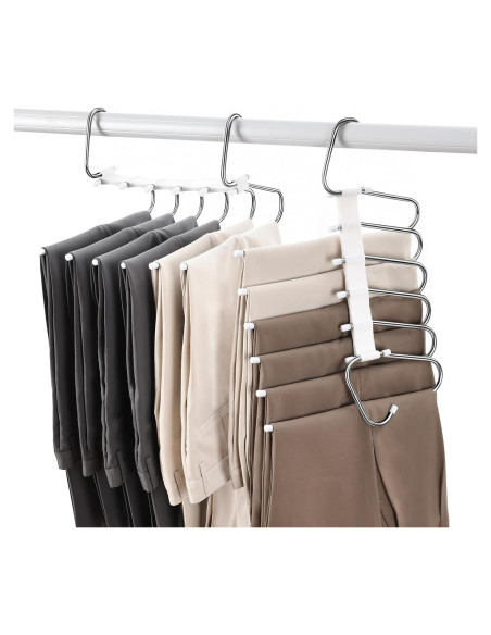 Perchas Plegables Fayleeko para Pantalones - 2 Paquete Antideslizantes Perchas Plegables Fayleeko para Pantalones - 2 Paquete Antideslizantes