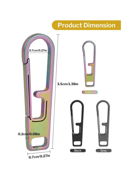 Tiradores de Cremallera VIPERADE VAT1 Titanio Universal 3.5cm Tiradores de Cremallera VIPERADE VAT1 Titanio Universal 3.5cm