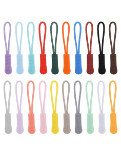 60 Tiradores de Cremallera Coloridos Aysatogc 6.5x0.9cm