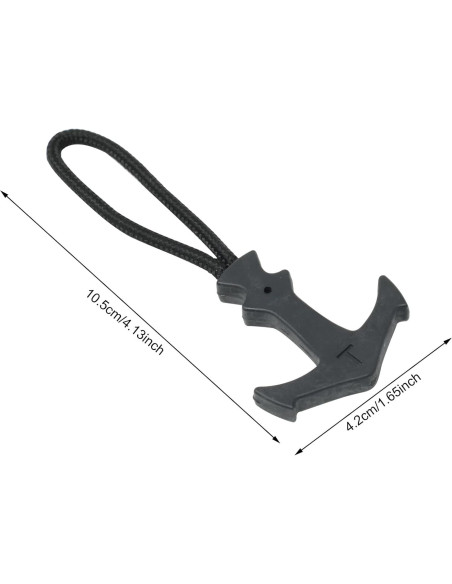 Tiradores de Cremallera Honbay 6PCS Nylon Ancla Negro Tiradores de Cremallera Honbay 6PCS Nylon Ancla Negro