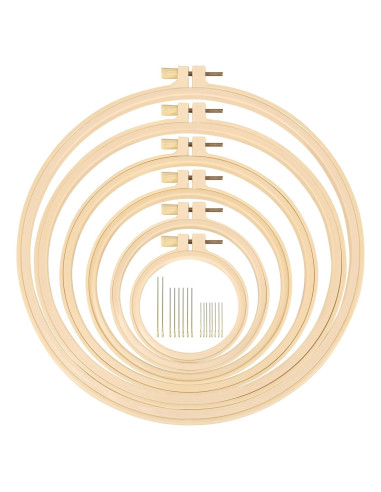 Juego de Aros de Bordado Caydo 6 Piezas 9.2 a 27.1 cm