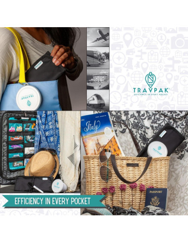 Organizador de Pastillas de Viaje TravPak - Estuche Resistente al Agua con 11 Compartimentos