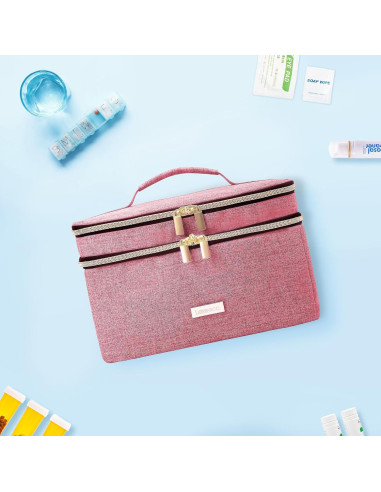 Bolsa de Almacenamiento de Medicamentos Lexeeco Roja 29x20.5 cm