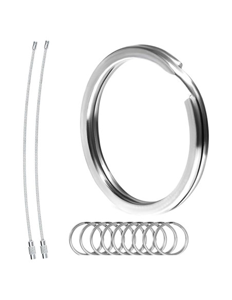 Anillos de Llave de Acero Inoxidable Biyrly 10 Piezas 21mm Anillos de Llave de Acero Inoxidable Biyrly 10 Piezas 21mm