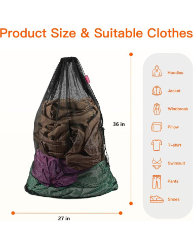 Bolsas de Lavandería de Malla Extra Grande Meeall 68.5x91.4cm