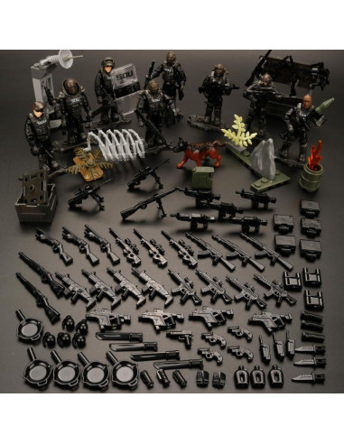 Set de Bloques de Construcción Militar GUANGDONG 8 Figuras SWAT