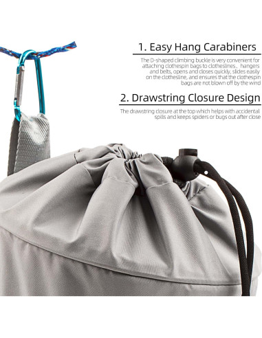 Bolsa Organizador para Pinzas de Ropa Genérico 25.4x20.3cm