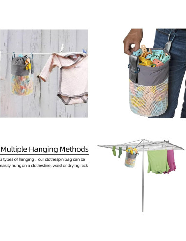 Bolsa Organizador para Pinzas de Ropa Genérico 25.4x20.3cm