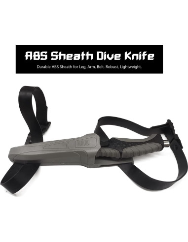 Cuchillo de buceo BOffer con funda y correas - Acero inoxidable