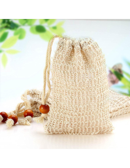 Bolsa de Jabón Natural AMAHOMESA 4 Paquetes Exfoliante Bolsa de Jabón Natural AMAHOMESA 4 Paquetes Exfoliante