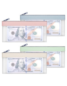 Juego de 4 Bolsas de Dinero VOCHIC 19.3x9.4cm A Prueba de Agua