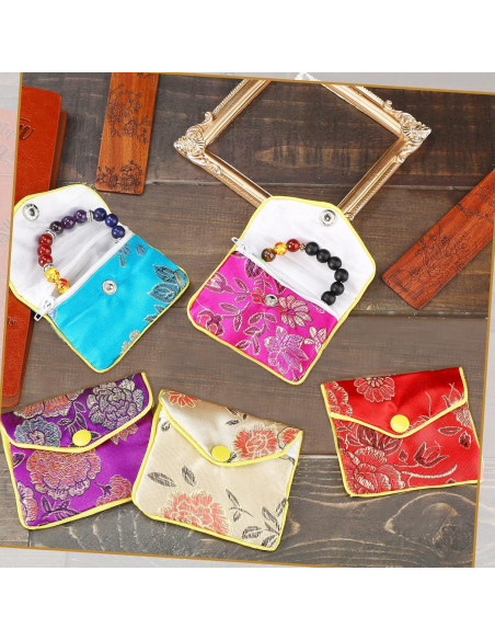 50 Bolsas de Regalo de Seda para Joyería Zhengmy 6.5x8 cm 50 Bolsas de Regalo de Seda para Joyería Zhengmy 6.5x8 cm