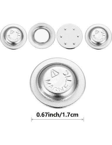 Portaetiquetas Magnéticos Tsurpcao 30-Pack Adhesivo Plateado