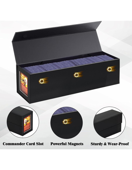 Caja de Almacenamiento de Cartas Coleccionables Swaitee Negra 4 Paquete Caja de Almacenamiento de Cartas Coleccionables Swaitee Negra 4 Paquete