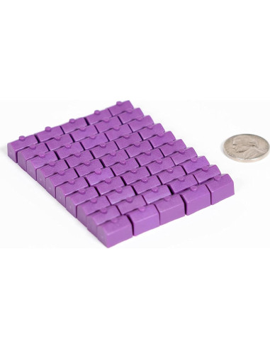 Juego de 50 Casas de Plástico Púrpura para Juegos de Mesa