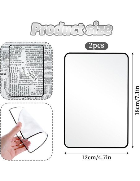 Hoja de Aumento 3X Thinp - Lupa Plástica 18x12cm para Lectura Hoja de Aumento 3X Thinp - Lupa Plástica 18x12cm para Lectura