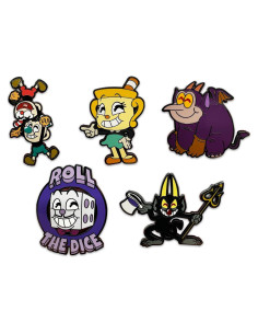 Conjunto de Pines de Cuphead Youtooz - 5 Pines Coleccionables